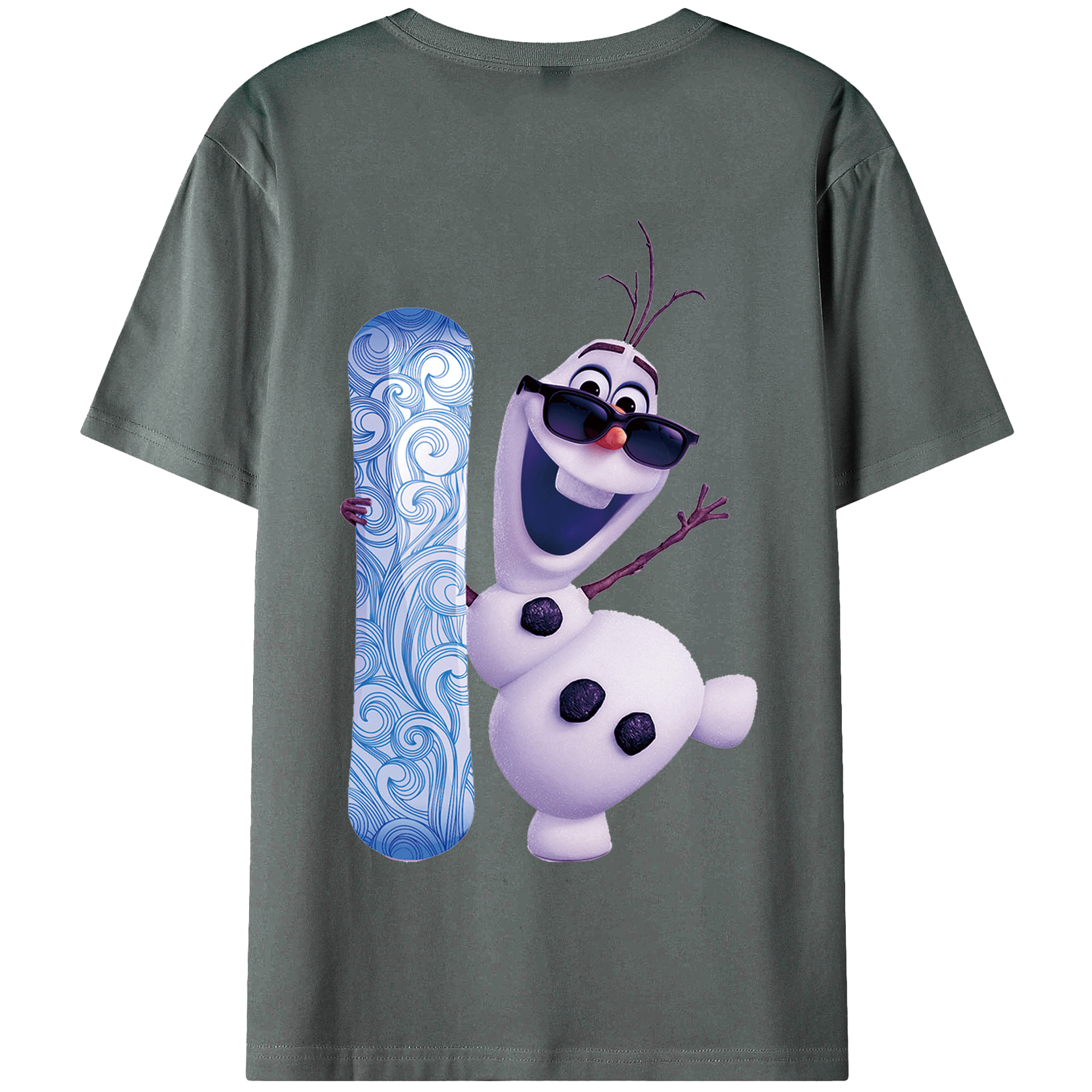 （画像用） アナと雪の女王 アンナ エルサ Frozen Anna Elsa 綿100％半袖Tシャツ（背面プリント）